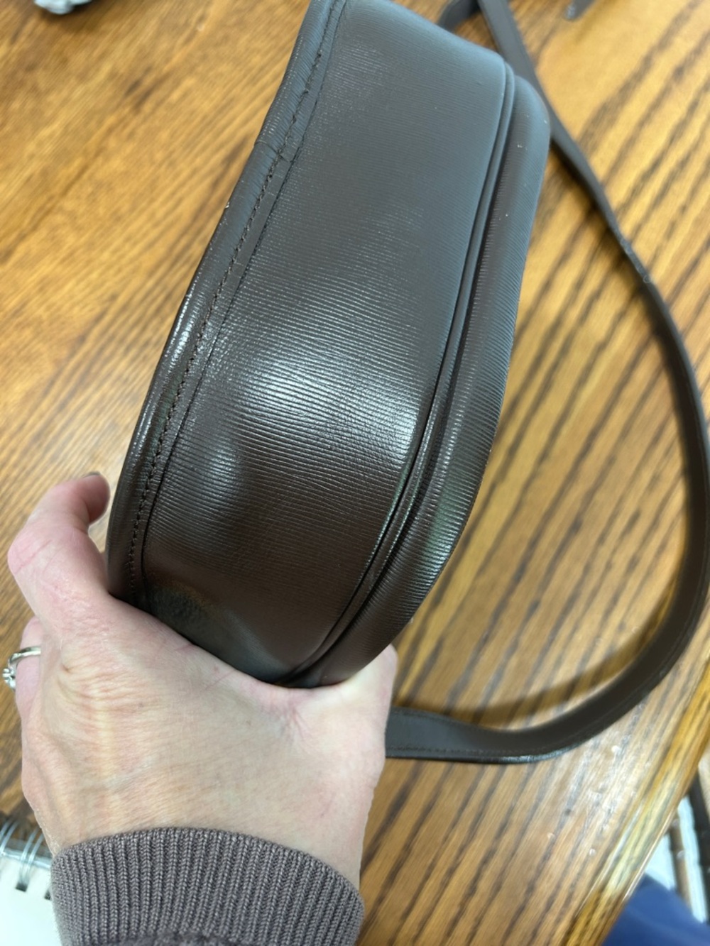 Burberrys Brown Leather and Nova Check Crossbody Bag - Picture 16 of 16